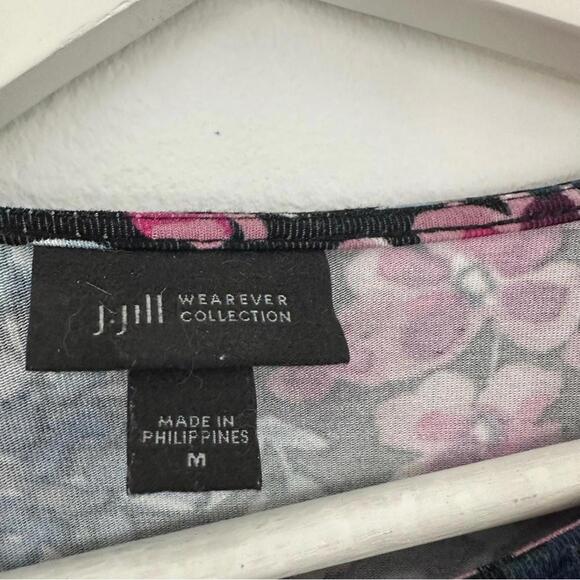 J. Jill Wearever Collection Floral 3/4 Sleeve Women's Size M - Picture 3 of 5